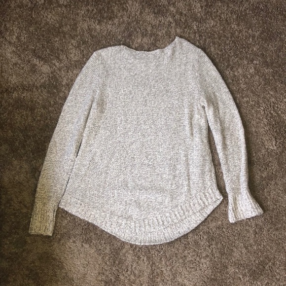 (Loft) grey sweater with split detail sleeve - Picture 5 of 7